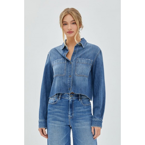 Crop Denim Shirt Crop Denim Shirt