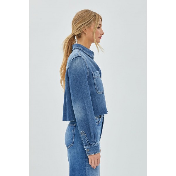 Crop Denim Shirt Crop Denim Shirt