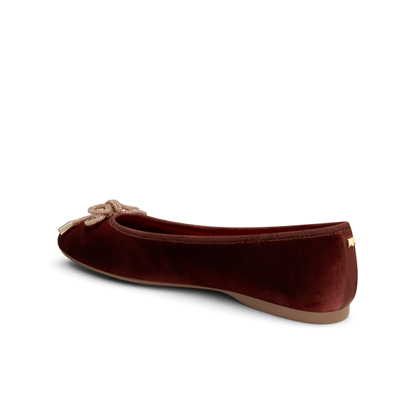 The Hummingbird - Brandy Velvet Jeweled Bow The Hummingbird - Brandy Velvet Jeweled Bow