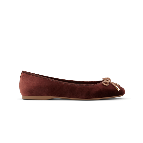 The Hummingbird - Brandy Velvet Jeweled Bow The Hummingbird - Brandy Velvet Jeweled Bow