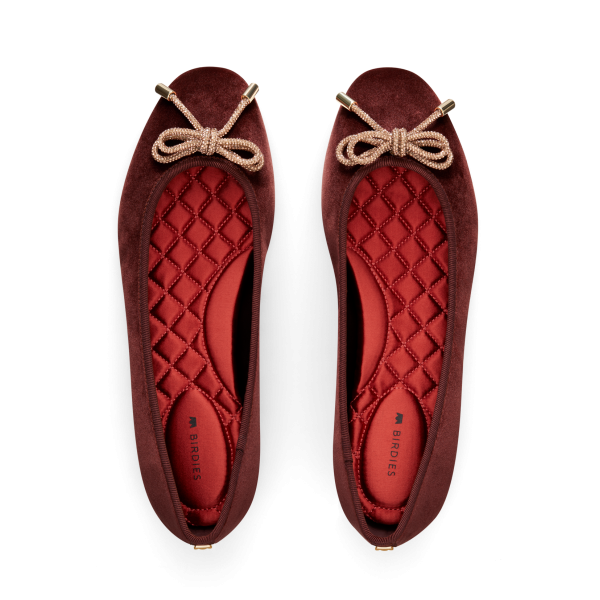 The Hummingbird - Brandy Velvet Jeweled Bow The Hummingbird - Brandy Velvet Jeweled Bow