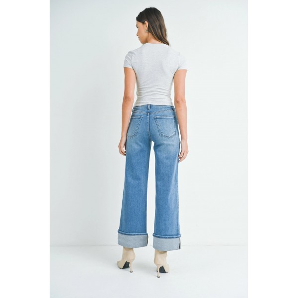 Cuffed Palazzo Jean Cuffed Palazzo Jean