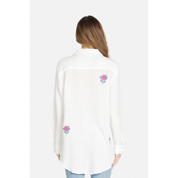 Dara Crystal Rose Button Down Dara Crystal Rose Button Down