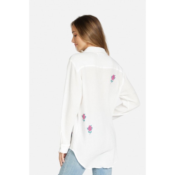Dara Crystal Rose Button Down Dara Crystal Rose Button Down