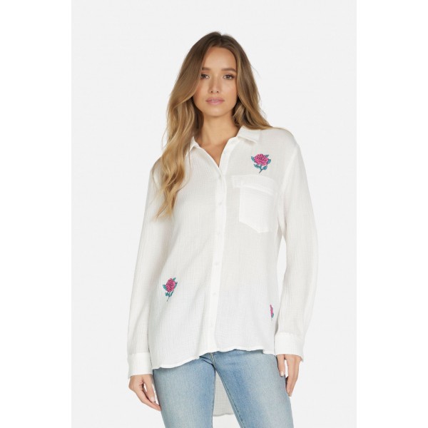 Dara Crystal Rose Button Down Dara Crystal Rose Button Down