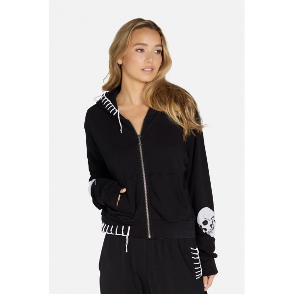 Lachelle Skull Heart Zip Hood Lachelle Skull Heart Zip Hood