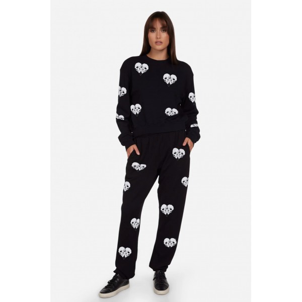 Spalding Skull Heart Sweat Shirt Spalding Skull Heart Sweat Shirt