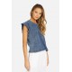 Bronte Short Sleeve Acid Denim Tee Bronte Short Sleeve Acid Denim Tee