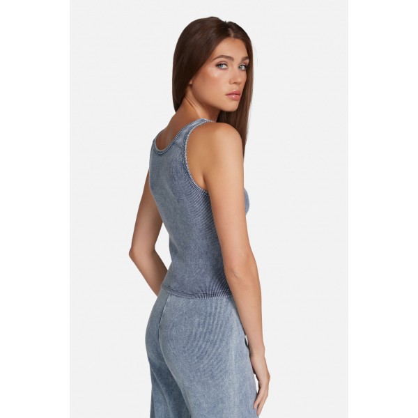 Rib Denim Wash Tank Rib Denim Wash Tank