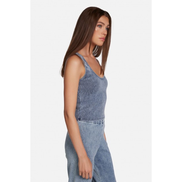 Rib Denim Wash Tank Rib Denim Wash Tank