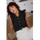 Archer Ruffle Button Top Archer Ruffle Button Top