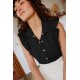 Archer Ruffle Button Top Archer Ruffle Button Top