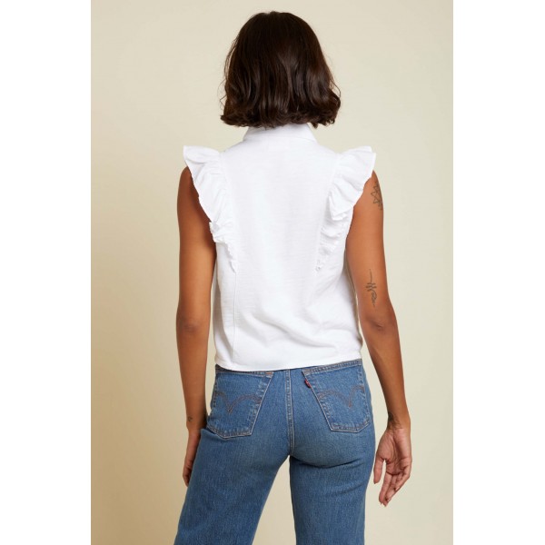 Archer Ruffle Button Top Archer Ruffle Button Top