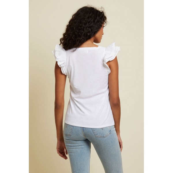 Cameo Square Neck Ruffle Top Cameo Square Neck Ruffle Top