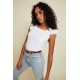 Cameo Square Neck Ruffle Top Cameo Square Neck Ruffle Top