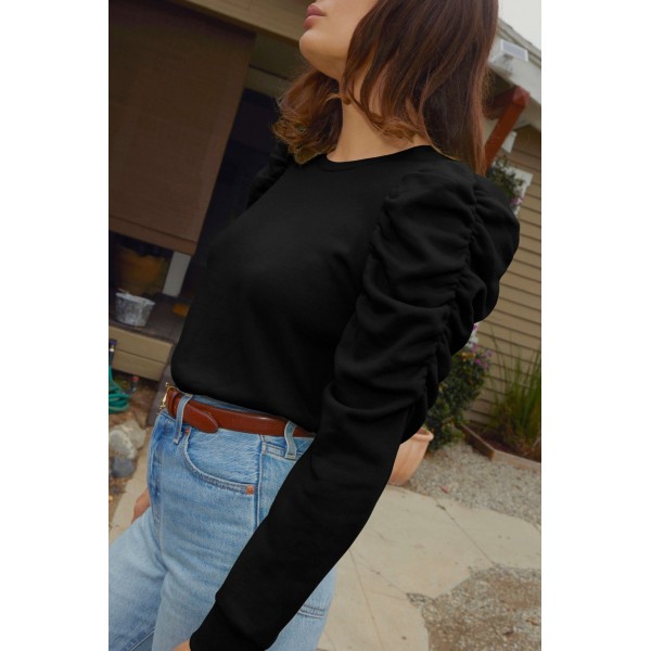 Perla Gathered Sweatshirt Perla Gathered Sweatshirt