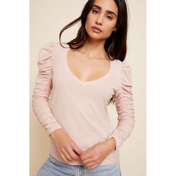 Renee Shirred V neck Renee Shirred V neck