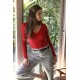 Deep V-Neck Long Sleeve Deep V-Neck Long Sleeve