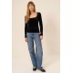 Dream Come True Square Neck Velvet Long Sleeve Dream Come True Square Neck Velvet Long Sleeve