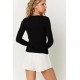 Rae Scoop Rib Long Sleeve Rae Scoop Rib Long Sleeve