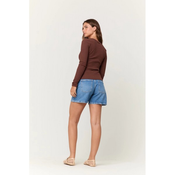 Rae Scoop Rib Long Sleeve Rae Scoop Rib Long Sleeve
