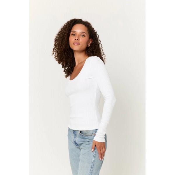 Rae Scoop Rib Long Sleeve Rae Scoop Rib Long Sleeve