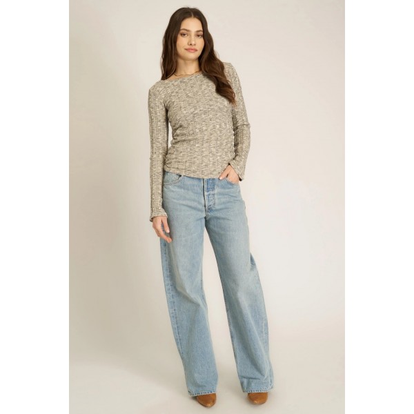 Sanna Boat Neck Sweater Rib Long Sleeve Sanna Boat Neck Sweater Rib Long Sleeve