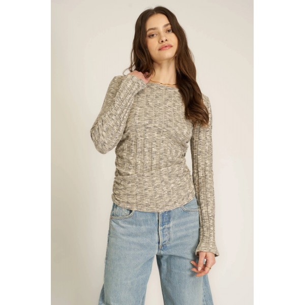 Sanna Boat Neck Sweater Rib Long Sleeve Sanna Boat Neck Sweater Rib Long Sleeve