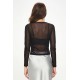 Sheer Stretch Mesh Long Sleeve Top Sheer Stretch Mesh Long Sleeve Top