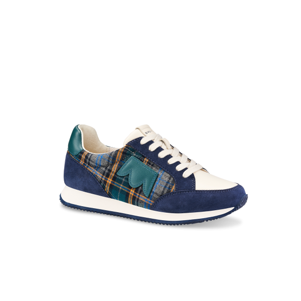 The Roadrunner - Navy Plaid Suede The Roadrunner - Navy Plaid Suede