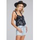 Dorie Ruffle Print Tank Dorie Ruffle Print Tank