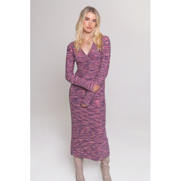 Knit Space Dye Sweater Dress Knit Space Dye Sweater Dress