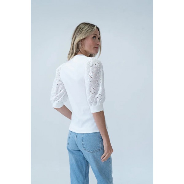 Lace Sleeve Knit Henley Lace Sleeve Knit Henley