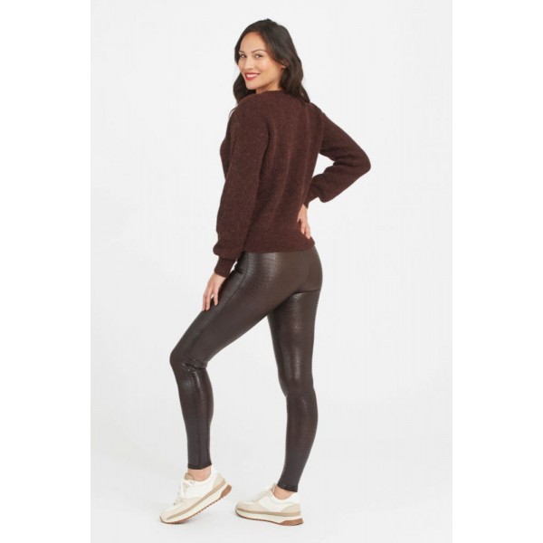 Faux Leather Croc Shine Legging Faux Leather Croc Shine Legging