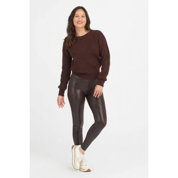 Faux Leather Croc Shine Legging Faux Leather Croc Shine Legging