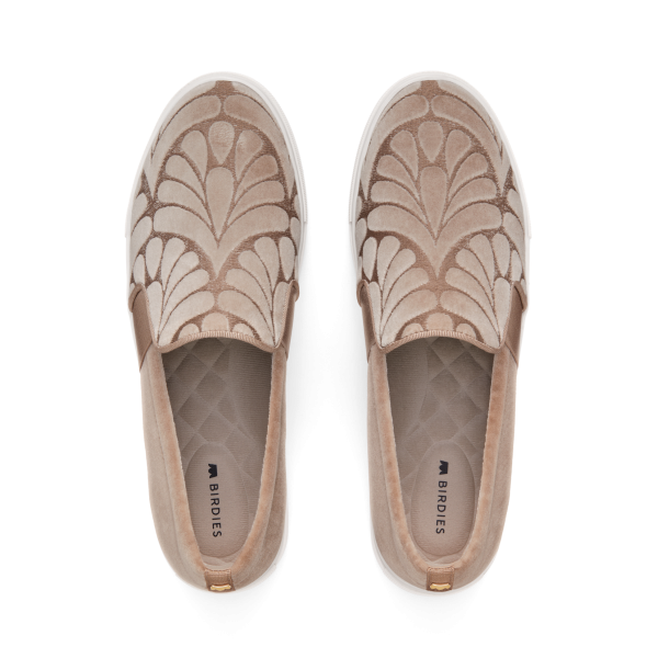 The Swift - Taupe Velvet Embroidery The Swift - Taupe Velvet Embroidery