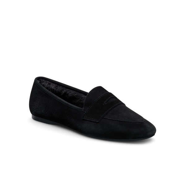 The Vesper - Black Suede Faux Fur The Vesper - Black Suede Faux Fur