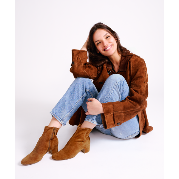 The Starling 50 Bootie - Tan Stretch Suede The Starling 50 Bootie - Tan Stretch Suede